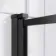 Abingdon 1500 Roll Top Shower Bath - White Claw Feet & 6mm Easy Clean Matt Black Grid Screen