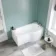 P Shaped 1500 Bath with Front Panel - Right Handed