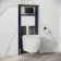 Idaho Pneumatic Wall Hung Toilet Frame and Concealed Cistern with Matt Black Flush Plate - Square Buttons