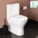 Orlando Rimless Fully Back to Wall Close Coupled Toilet With Soft Close Seat