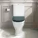 Kansas Traditional Rimless Close Coupled Toilet With Midnight Green Wooden Seat