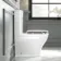 Kansas Traditional Rimless Close Coupled Toilet With Cotton White Wooden Seat - Brushed Brass Hinges