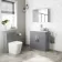 Avon Stone Grey Vanity with Marble Top & Curved Counter Top Basin 800mm
