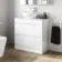 Trent Gloss White Vanity Drawer with Marble Top & Oval Counter Top Basin 800mm