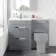 Avon Stone Grey Basin Vanity Drawer and Back To Wall Unit 1100mm - Left Handed