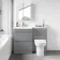 Trent Stone Grey Combination Basin Drawer and Aruba Toilet 1100mm - Left Handed
