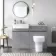 Foster Stone Grey Combination Vanity Basin with Marble Top & Denver Toilet 1200mm