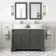 Lucia Graphite Grey Double Vanity with Marble Top & Curved Counter Top Basin 1200mm