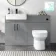 Harper Stone Grey Combination Vanity Basin and Miami Toilet 1200mm - Black Accents