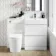Trent Gloss White Combination Basin Drawer and Boston Toilet 1100mm - Right Handed