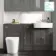 Monaco Graphite Grey Combination Vanity Basin and Boston Toilet 1500mm