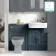 Monaco Inky Blue Traditional Basin Vanity and Back To Wall Unit 1200mm (Excludes Pan & Cistern)