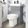 Ohio Stone Grey 2-In-1 Combined Wash Basin & Denver Toilet 500mm