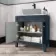Bermuda Inky Blue Cabinet with Marble Top 800mm - Excludes Counter Top Basin