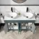 Bermuda Midnight Green Vanity with Marble Top & Oval Counter Top Basin 1200mm