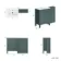 Bermuda Midnight Green Basin Vanity Drawer and Back To Wall Toilet 1100mm (Excludes Pan & Cistern)