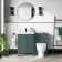 Bermuda Midnight Green Combination Vanity Basin and Seattle Toilet 1100mm