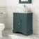 Lucia Midnight Green Vanity with Marble Top & Oval Counter Top Basin 640mm