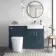 Harper Navy Blue Combination Vanity Basin and Boston Toilet 1200mm - Right Handed