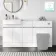 Foster Gloss White Combination Vanity Basin 1500mm - Excludes Toilet