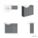 Capri Fog Grey Basin Vanity and Back To Wall Unit 1050mm (Excludes Toilet) - Chrome Handles