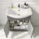 Capri Slate Grey Vanity with Semi Recessed Basin 750mm - Traditional Handles
