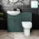 Capri Mystic Green Combination Vanity Basin and Denver Toilet 1050mm - Chrome Handles