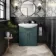 Capri Mystic Green Vanity with Semi Recessed Basin 750mm - Traditional Handles