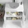 Mersey Gloss White Vanity 800mm Excludes Counter Top Basin - Black Accents