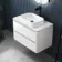 Corsica Gloss White Wall Hung Drawer Vanity with Marble Top & Marin Basin 800mm