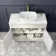 Lucia Chalk White Vanity with Marble Top & Curved Counter Top Basin 1030mm - Brushed Brass Accents