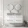 Omaha Gloss White Wall Hung Drawer Vanity with Marble Top 1200mm - Excludes Counter Top Basin