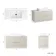Crete Fluted Linen White Wall Hung Drawer Vanity with Marble Top & Cody Basin 1000mm