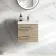 Elba Dawn Oak Wall Hung Basin Drawer Vanity 500mm