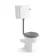 Hudson Traditional Low-Level Toilet With Dove Grey Seat & Pedestal Basin - Single Tap Hole