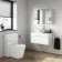 Trent Gloss White Wall Hung Drawer Vanity with Oval Counter Top Basin 800mm