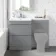 Trent Stone Grey Basin Vanity Drawer and Back To Wall Unit 1100mm - Left Handed