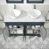 Lucia Inky Blue Double Vanity with Marble Top & Round Counter Top Basin 1200mm