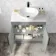 Avon Stone Grey Vanity with Marble Top & Oval Counter Top Basin 800mm - Black Accents