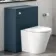 Harper Navy Blue Back To Wall Unit and Boston Toilet
