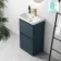 Corsica Inky Blue Slimline Basin Drawer Vanity 500mm
