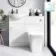 Quartz Gloss White Combination Vanity Basin and Houston Toilet 950mm