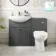 Capri Slate Grey Combination Vanity Basin and Austin Toilet 1150mm - Chrome Handles