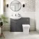 Capri Slate Grey Combination Vanity Basin and Houston Toilet 1150mm - Chrome Handles