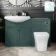 Capri Mystic Green Combination Vanity Basin and Houston Toilet 1350mm - Chrome Handles