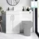 Mersey Gloss White Basin Vanity and Back To Wall Unit 1000mm - Excludes Toilet