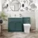 Milos Mystic Green Combination Vanity Basin and Houston Toilet 1300mm - Chrome Handles