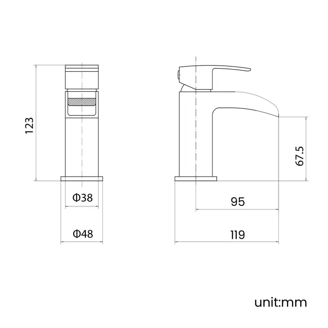 Eden Chrome Cloakroom Waterfall Basin Mixer Tap
