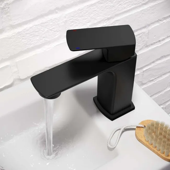 Mersey Matt Black Cloakroom Basin Mixer Tap