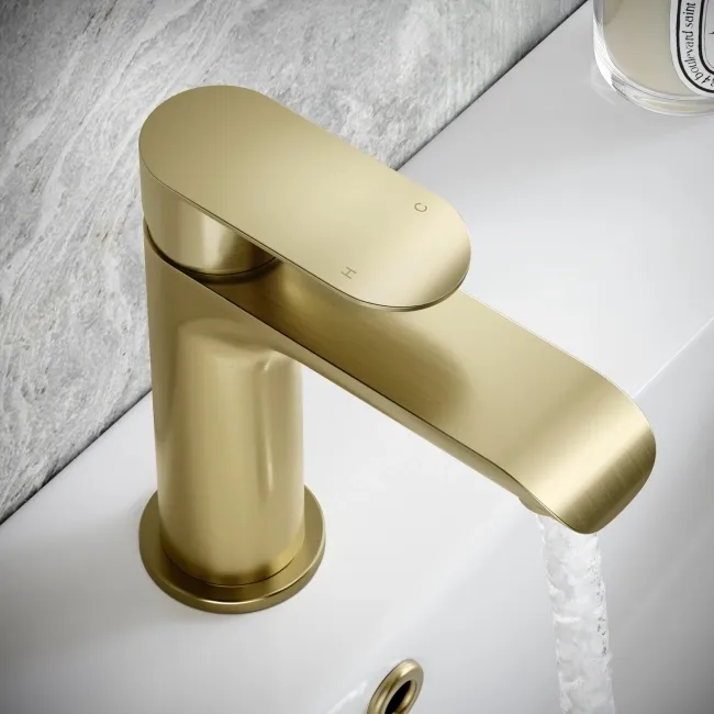 Tay Brushed Brass Basin Mixer Tap